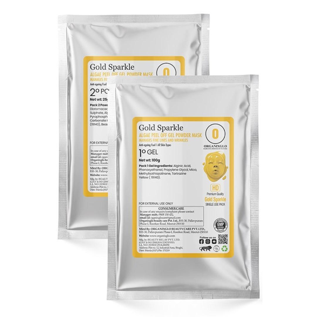 GOLD SPARKLE ALGAE PEEL-OFF GEL POWDER MASK 125 GM