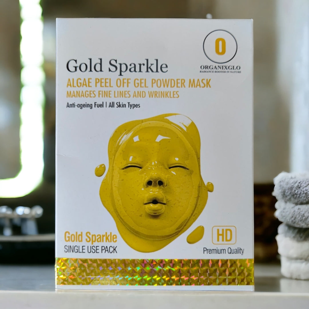 GOLD SPARKLE ALGAE PEEL-OFF GEL POWDER MASK 125 GM