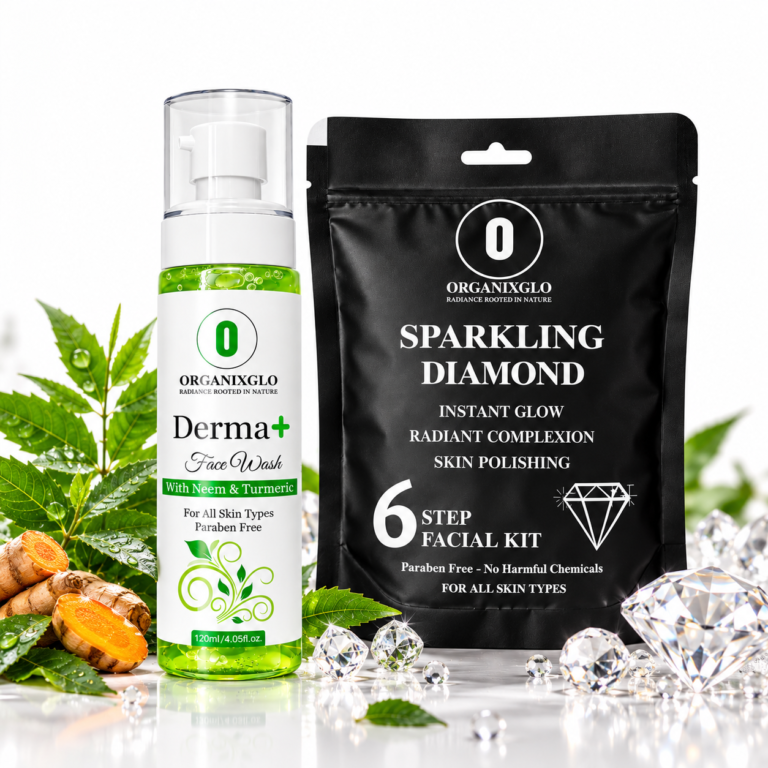 Sparkling Diamond Facial Kit & Derma+ Face Wash Combo